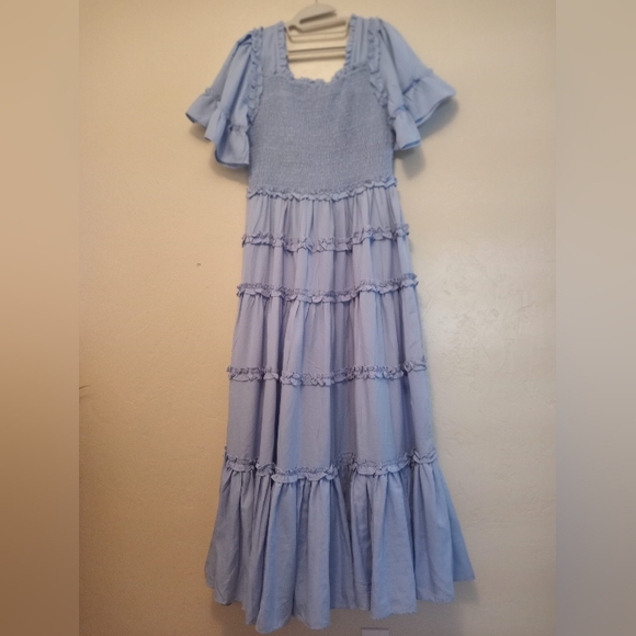 JessaKae Blue Long Dress S .L New - Picture 10 of 13